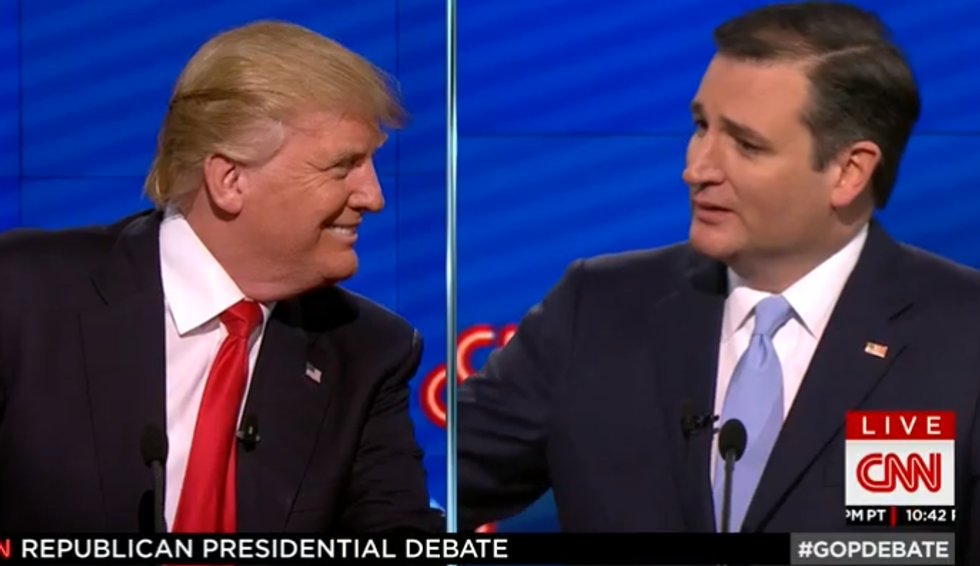 Classy Donald Trump Suggesting Ted Cruz's Wife Is Dirty Girl With Dirty Secret