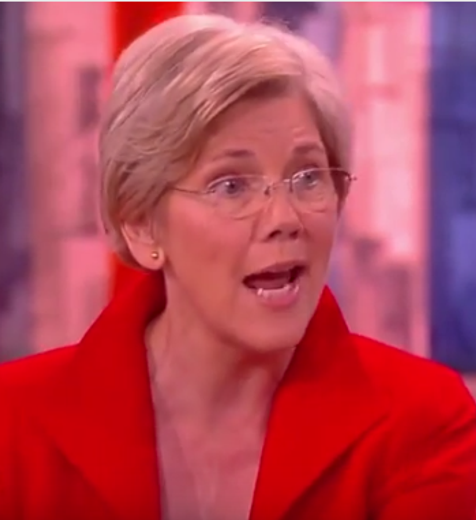 Elizabeth Warren Chops Off Donald Trump's Manhood, Mounts It Above Fireplace