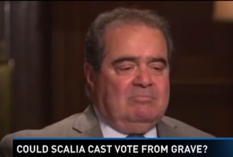 Just Because Justice Scalia Is Dead Doesn't Mean He Can't Vote