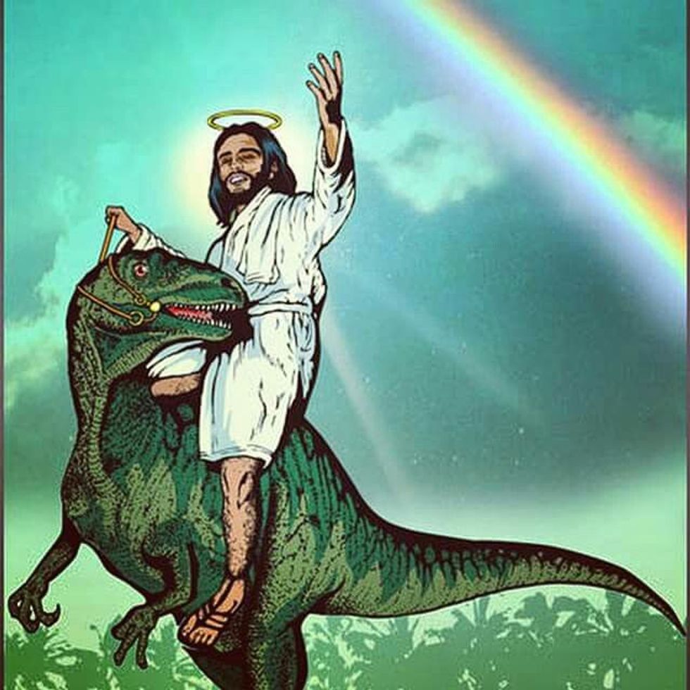 Dumb Millennials Don't Even Believe Jesus Rode Dinosaurs