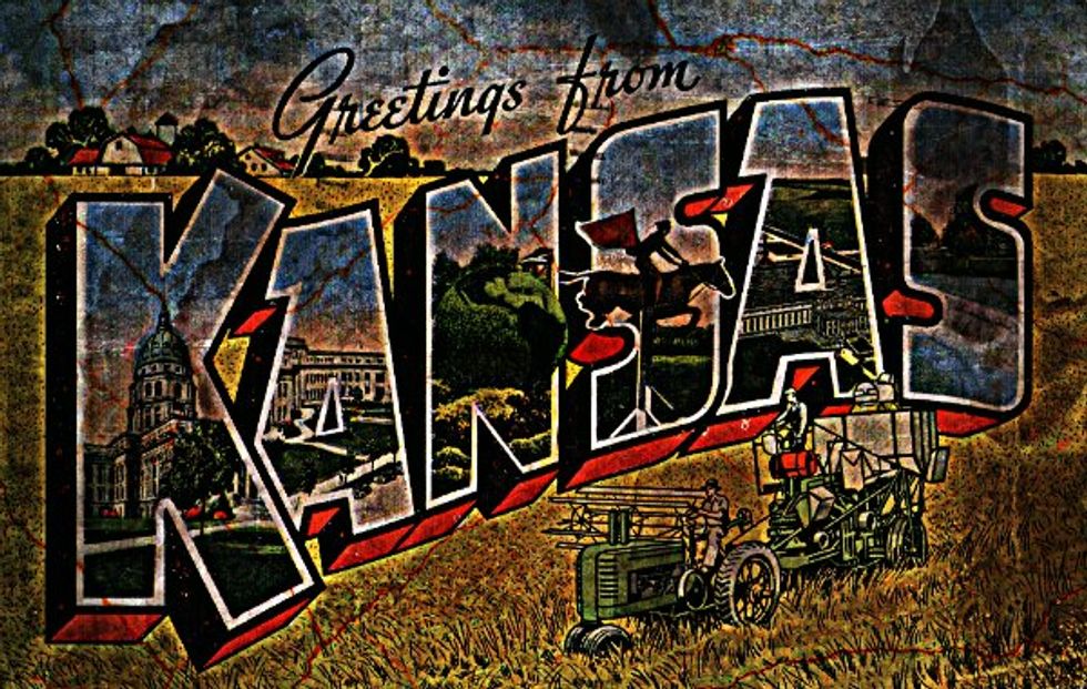 Human Trash Fire Sam Brownback Set To Gut Public Education In Kansas, Hooray