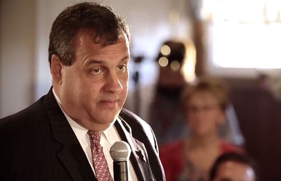 Chris Christie Tells Himself To Sit Down And Shut Up