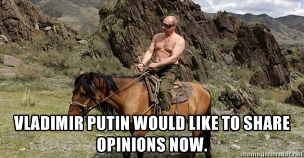 Shirtless Russian On Horse Has Yoooge Boner For Donald Trump