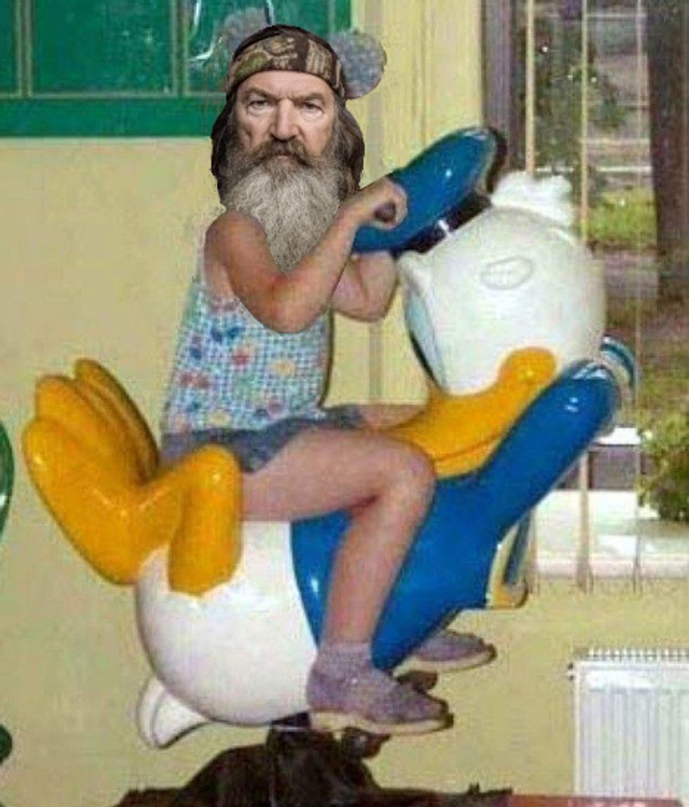 Dumb Duck Dynasty Dude Wants All The Queer-Lovers Dead, We Guess