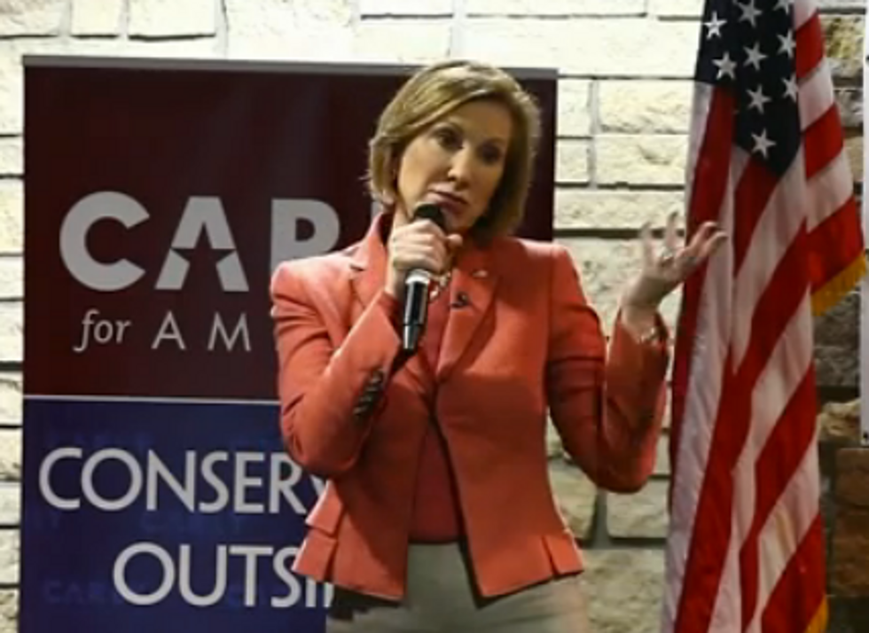 Here's Carly Fiorina Lying Some More. Watch The Video!