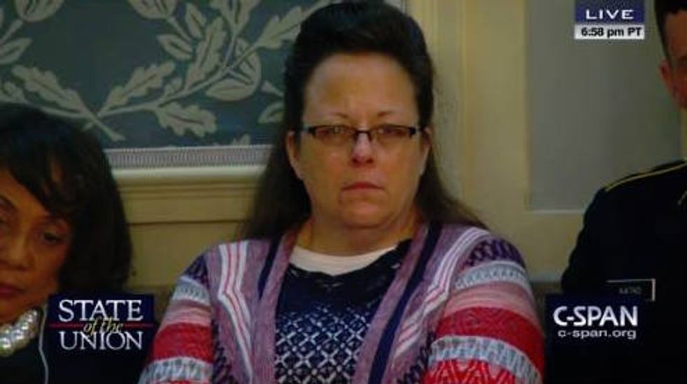 BREAKING: Kim Davis Did NOT Say President Obama's SOTU Speech Was 'Good'