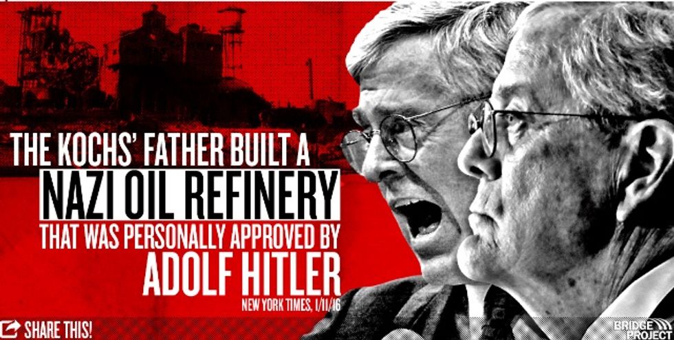 Koch Brothers' Daddy Loved Hitler So Much He Built A Nazi Oil Refinery