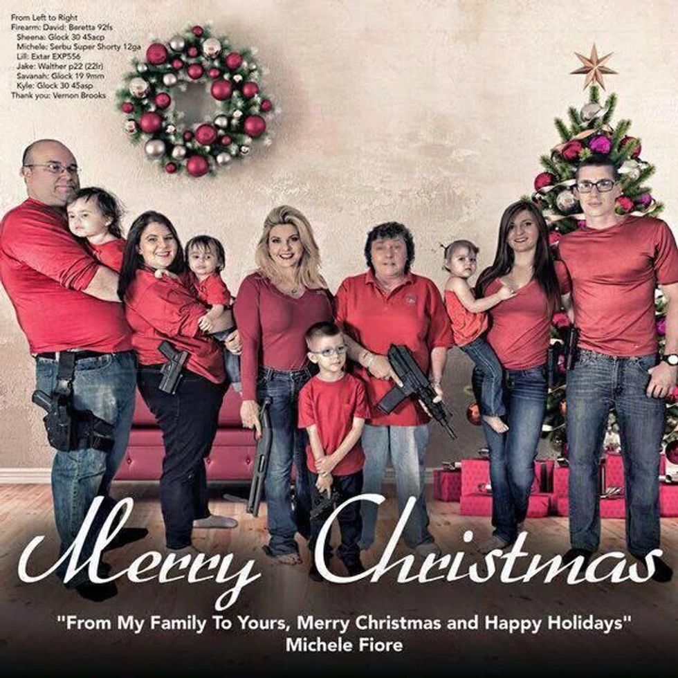 Idiot Nevada Lawmaker Michele Fiore Decks The Halls With Guns, Tits, More Guns