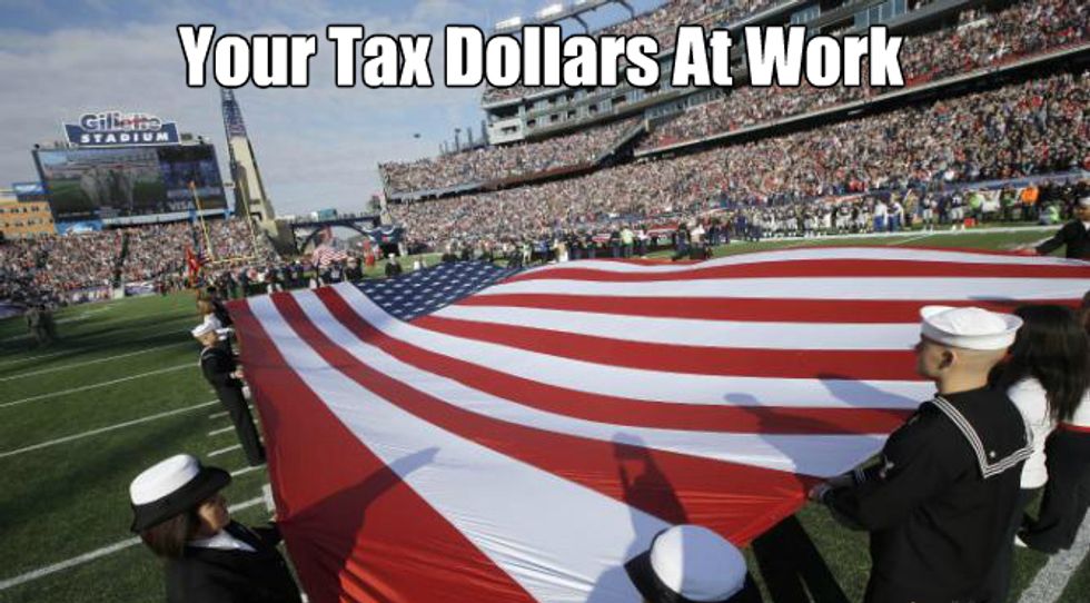 Pentagon Blew Millions On Patriotic Sportsball Displays. Let's Cut Science Budgets!