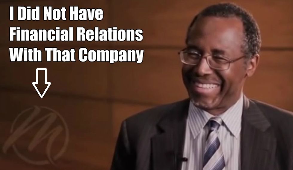 Ben Carson Only Endorsed Quack Nutritional Supplements A Tiny Bit, For 10 Years