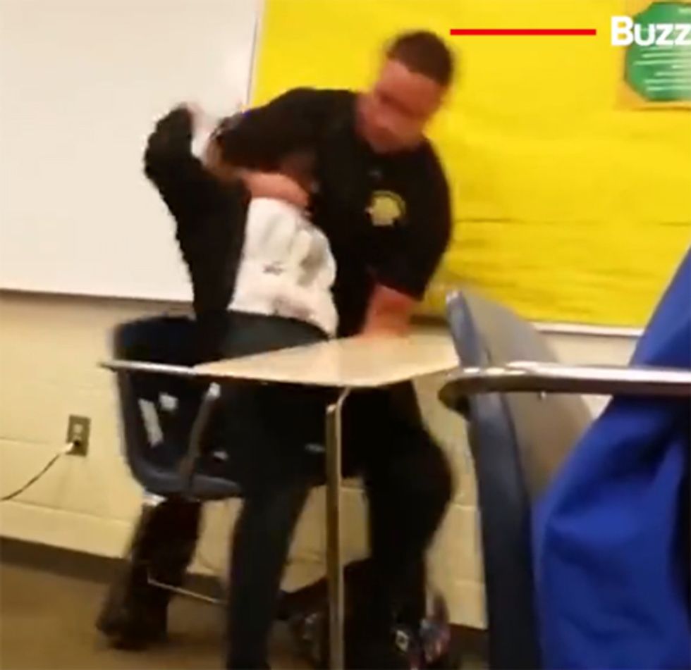 Officer Who Dragged Black Teen From Her Desk Boning A Black Chick, So It’s Cool