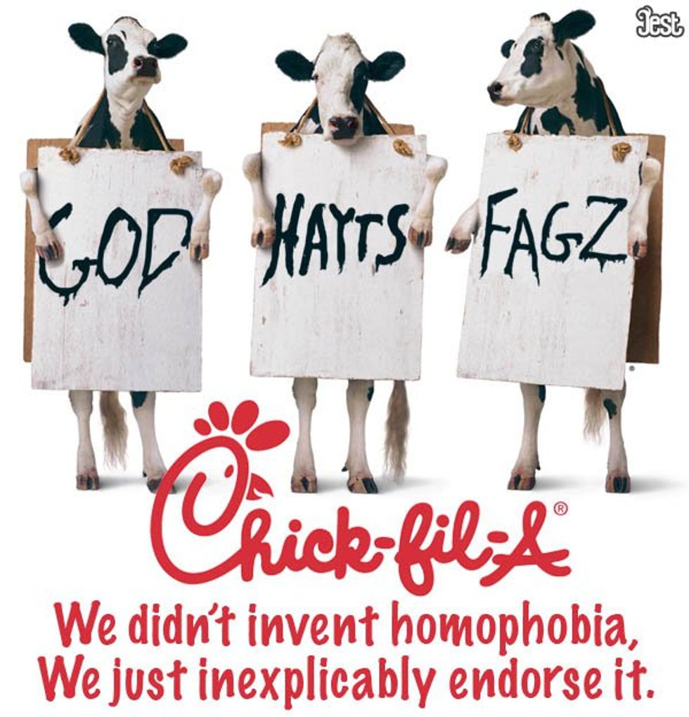 Chick-Fil-A Fails To Meet 2015 Gay-Bashing Quotient. Fix It, Jesus!