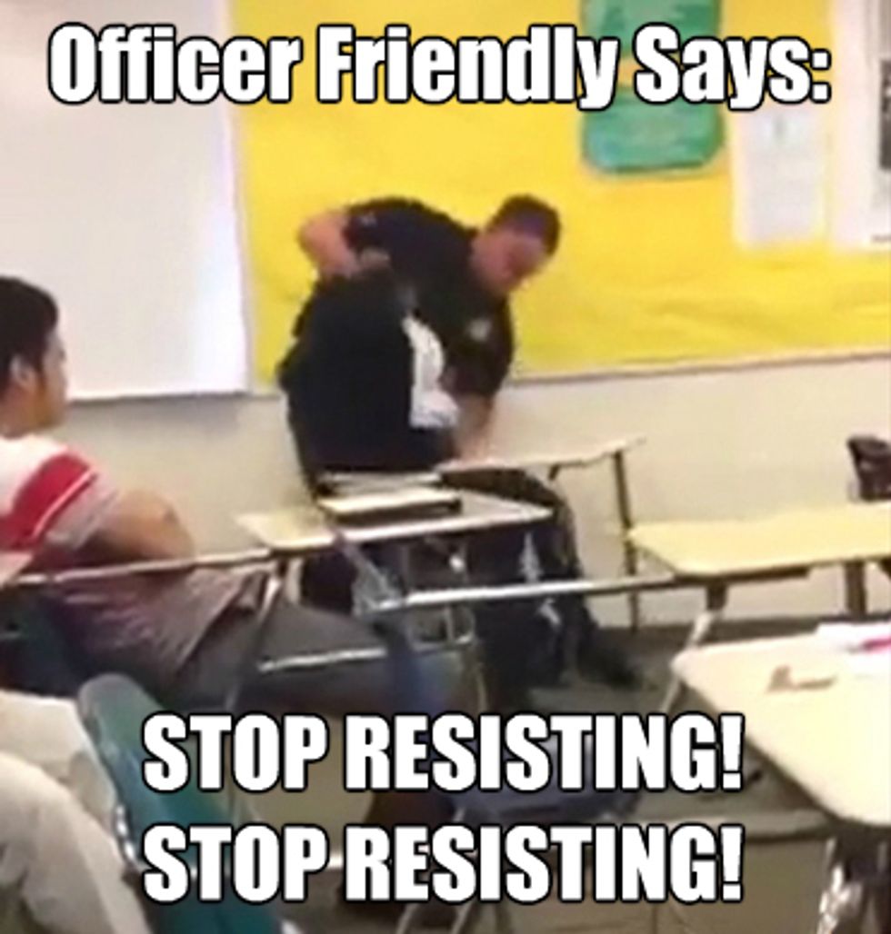 South Carolina Cop Protects Community From Black Girl Insolently Sitting At Desk