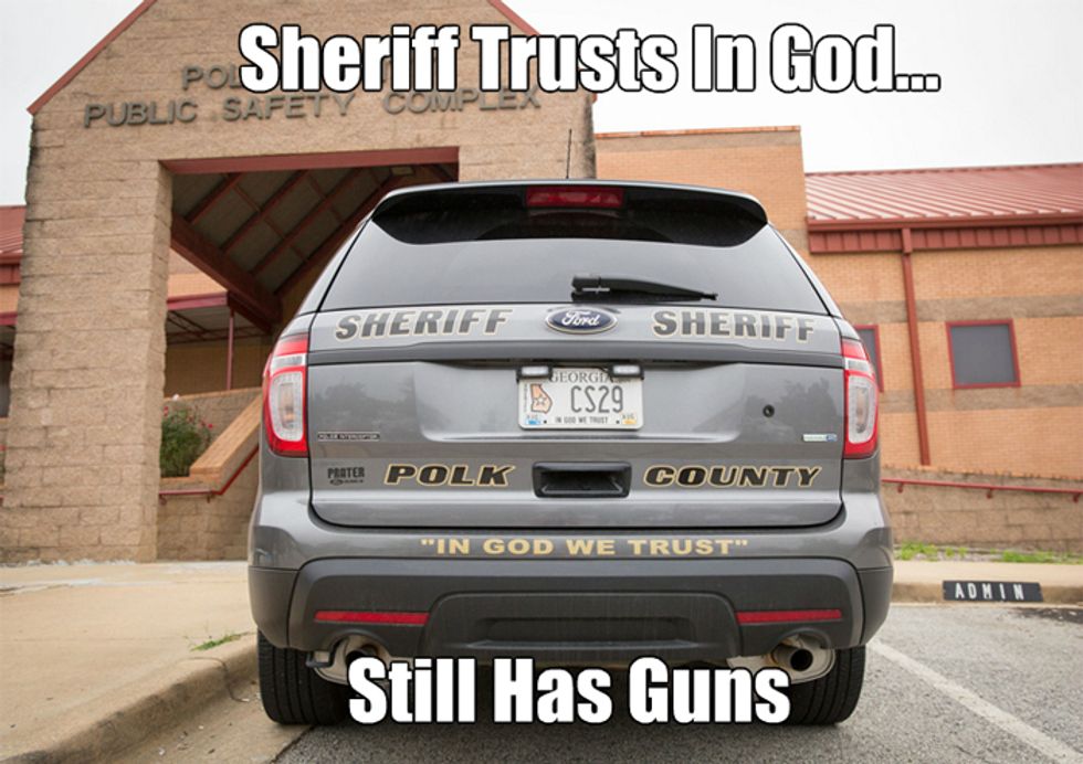 Cops Add 'In God We Trust' To Patrol Cars, Mostly To Piss Off Atheists