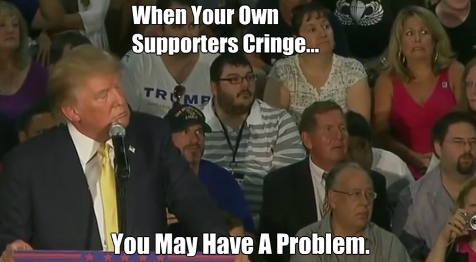 Donald Trump Defends Rights Of Trump Fans To Be Total Idiots