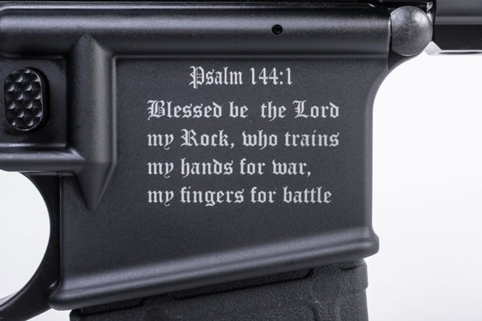 Magic Bible Words Protect Gun From Grubby Muslim Hands