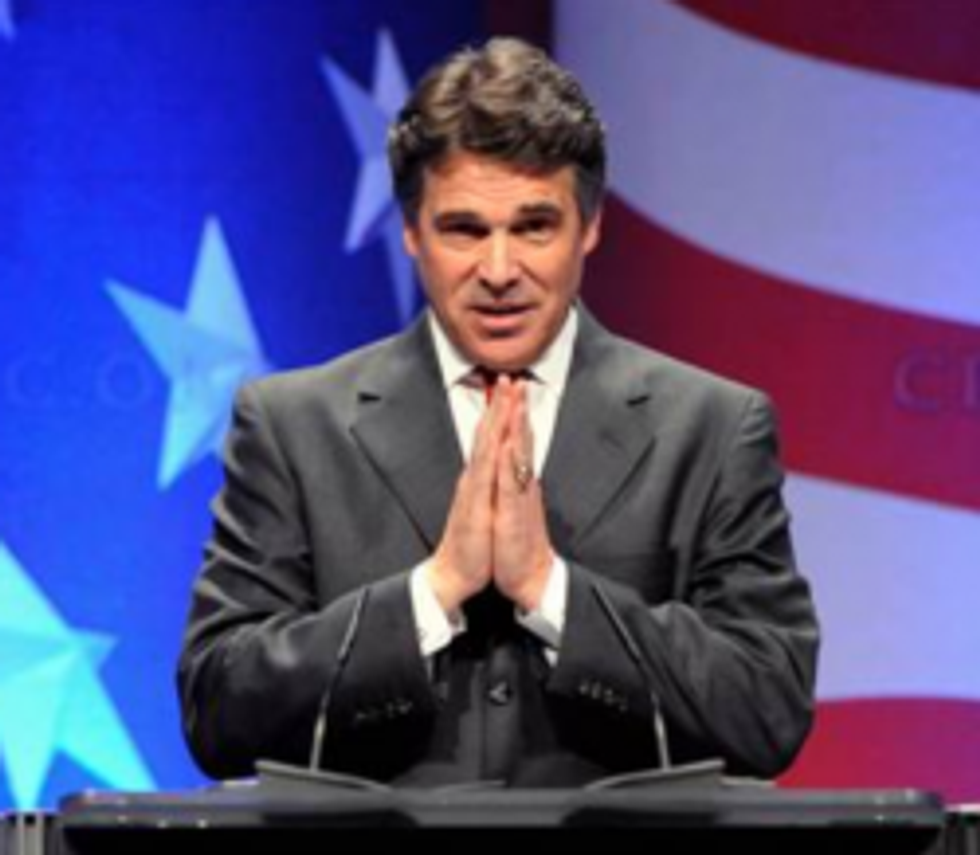 Glenn Beck Says Texas Flooded Because Rick Perry Is Just Too Darned Good At Prayin'
