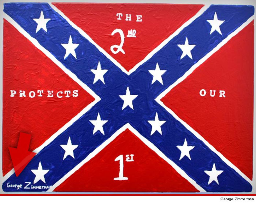 George Zimmerman Made New Finger Painting For Racist, Gun-Fondling BFF