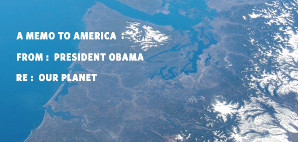 President Obama Sends Climate Change Memo To America's Idiots