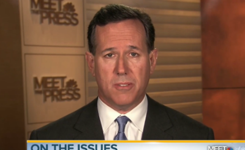 Human Dental Dam Rick Santorum To Stop SCOTUS From Doing Gay Stuff To America, Somehow