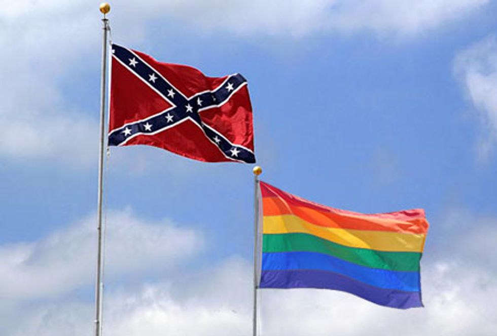 Oppressed Wingnuts: Please Stop Lynching Us With Gay Rainbow Flag!