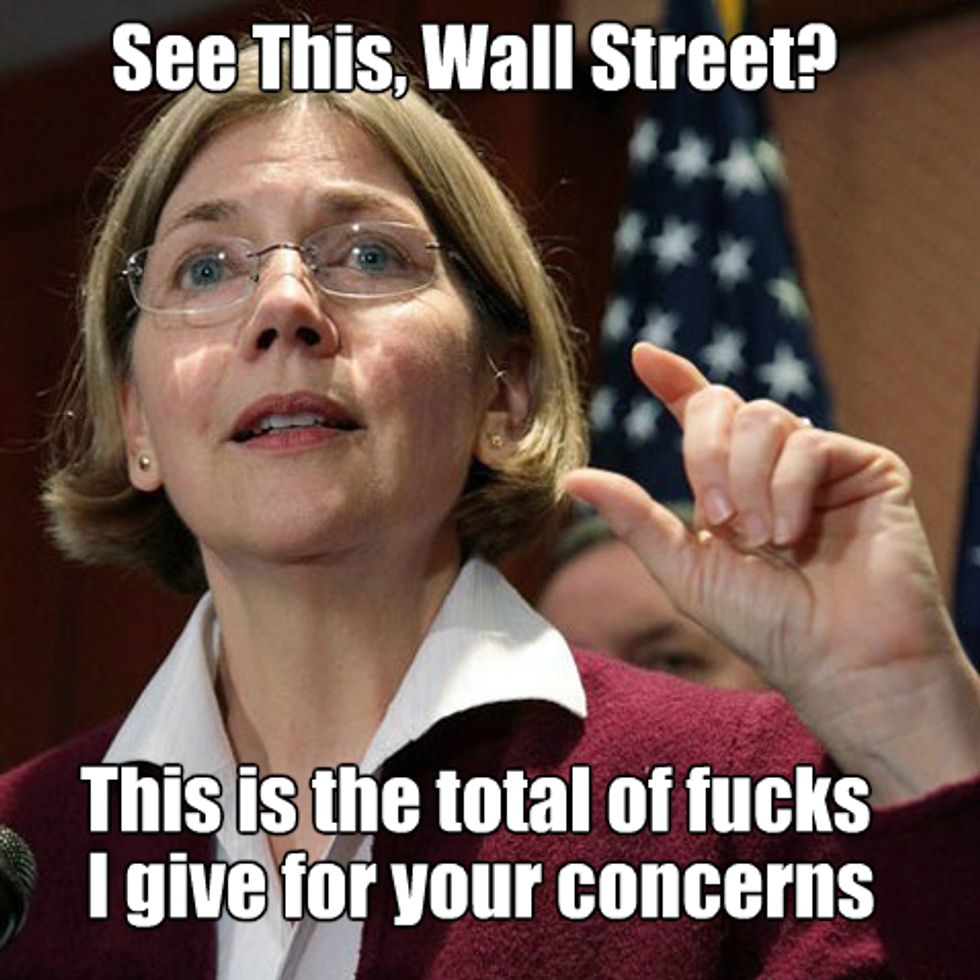 Elizabeth Warren To Wall Street: Drop Dead