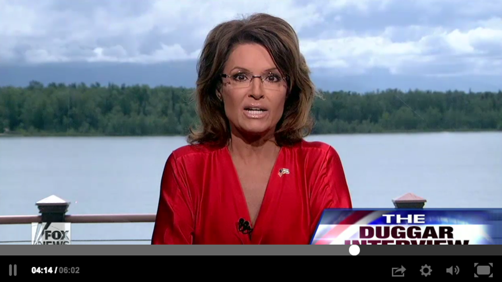Sarah Palin Goes On Fox To Yell At Fox For Molesting Duggar Girls On Fox