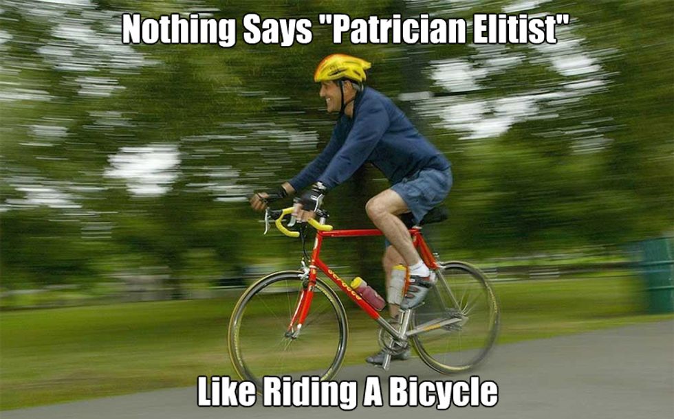 Politico: Look At That Stuck-Up Elitist John Kerry With His Fancy Bicycle!