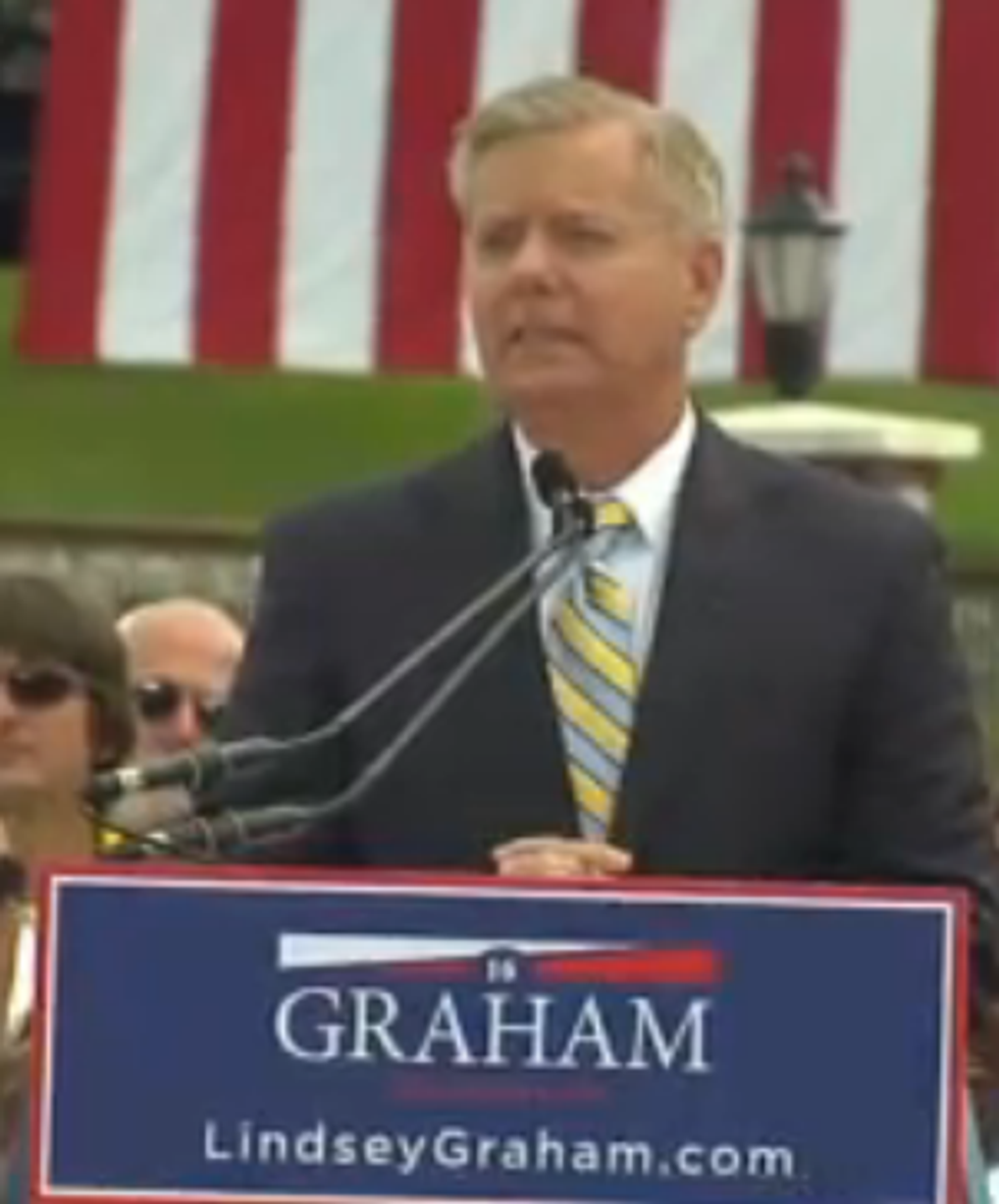 Lindsey Graham Promises To Be Butchest, Scariest President EVER!