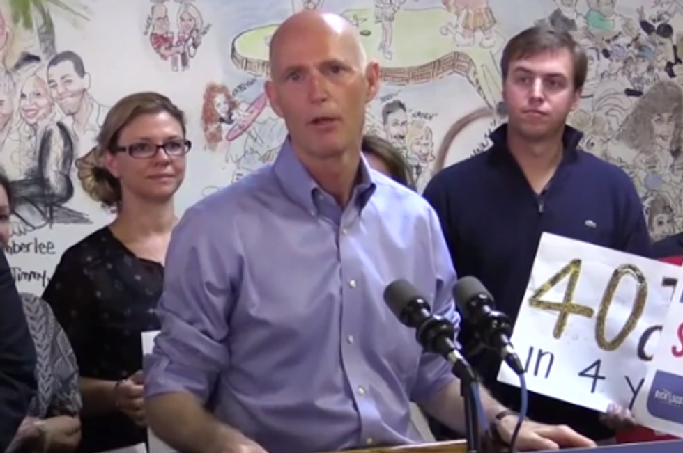 Evil Gov. Rick Scott Would Rather Shut Down Government Than Give Healthcare To Florida Poors