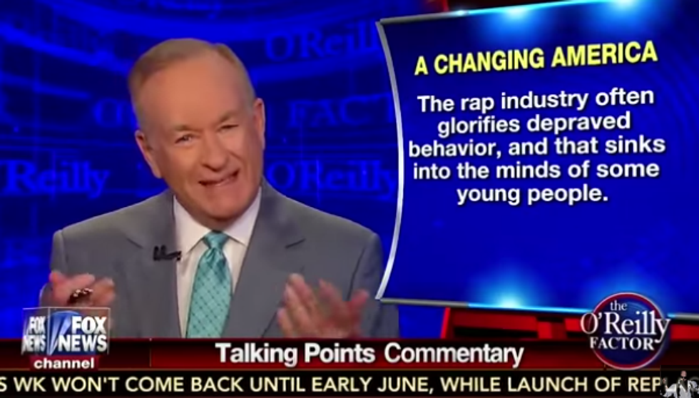 Bill O'Reilly Very Sad Americans Are Divorcing Jesus, Jiving On The Rap Music, And Smoking Crack