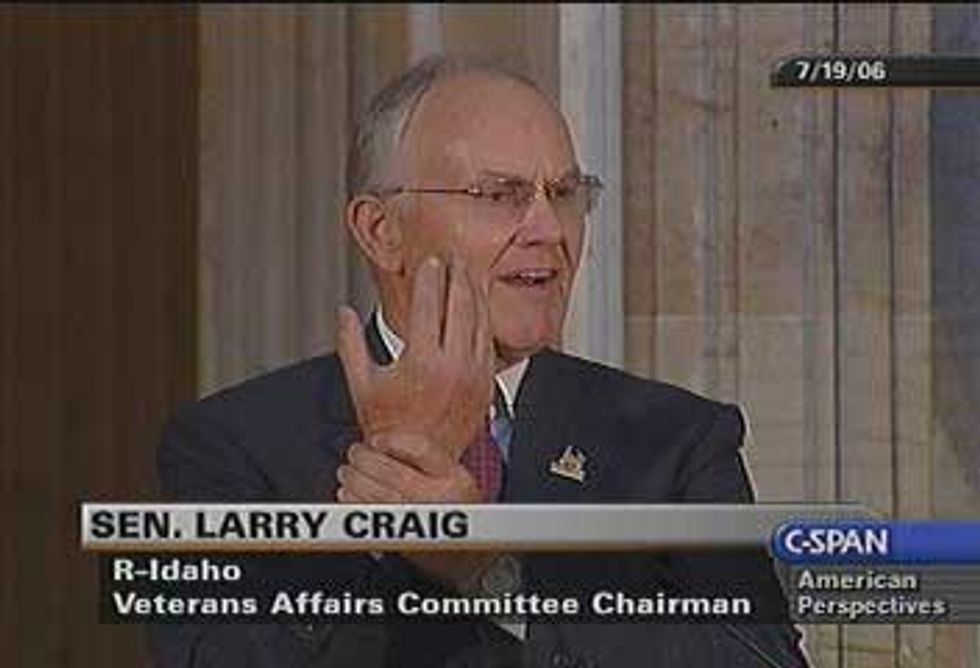 Toe-Tapping Sen. Larry Craig Liked His Manwhores Butch (No Femmes, No Asians, No Fats)