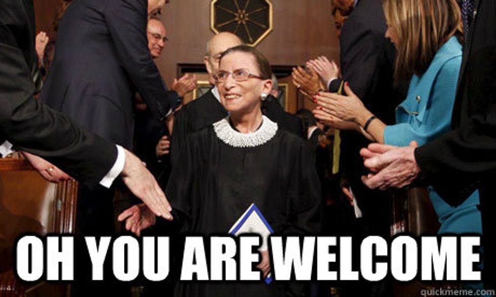Justice Ruth Bader Ginsburg: SCOTUS Will Be Perfect When We Get Rid Of All The Men