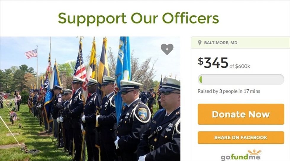 Mean GoFundMe Refuses To Raise Cash For Allegedly Murderous Baltimore Cops