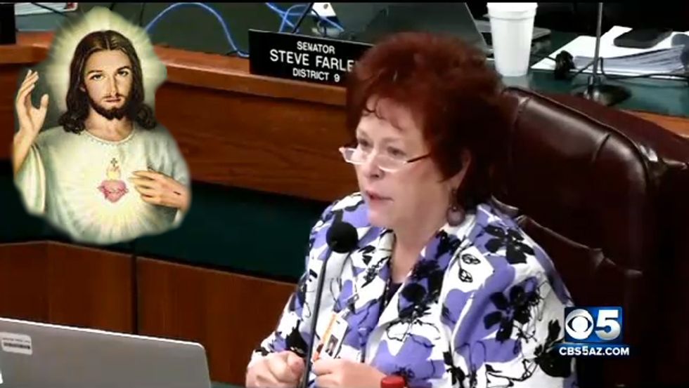 Arizona Wingnut Senator: We Can’t Make You People Go To Church, So Have Some Guns Instead