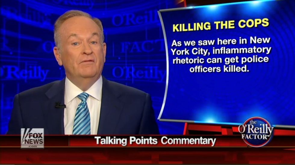 Oh, NOW Bill O'Reilly Thinks Irresponsible Words Can Inspire Violence
