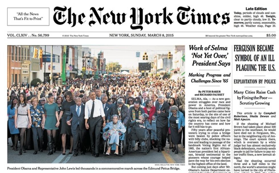 NYT Deletes America's Real President, George W. Bush, From Selma Photo