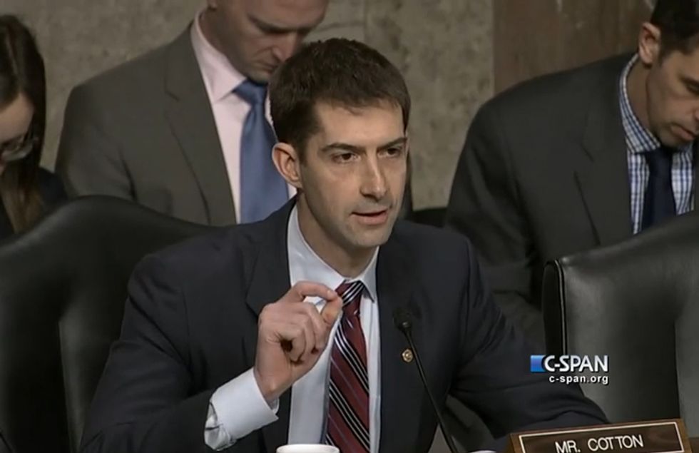 Tea Party Hero Sen. Tom Cotton Says Gitmo Doesn't Recruit Terrorists, Because LOGIC