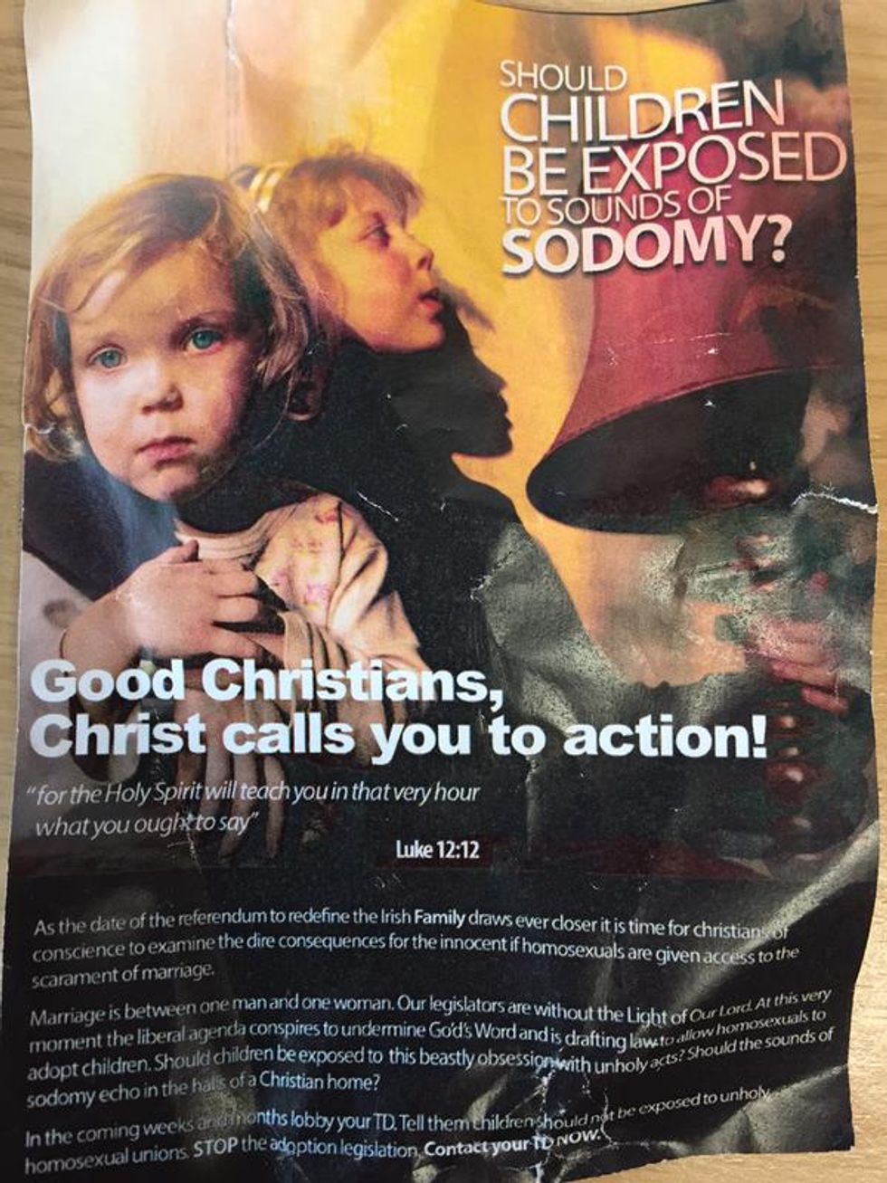 Gays Terrorizing Nice Irish Children With Tender Sounds Of Sodomy
