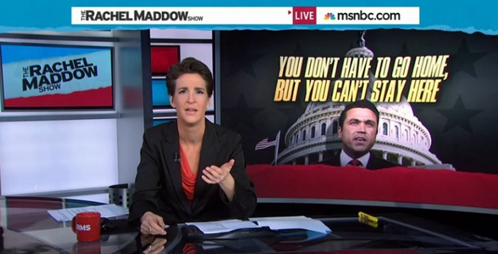 Morning Maddow: Let's Watch Rachel Yell At Congressfelon Michael Grimm (Video)