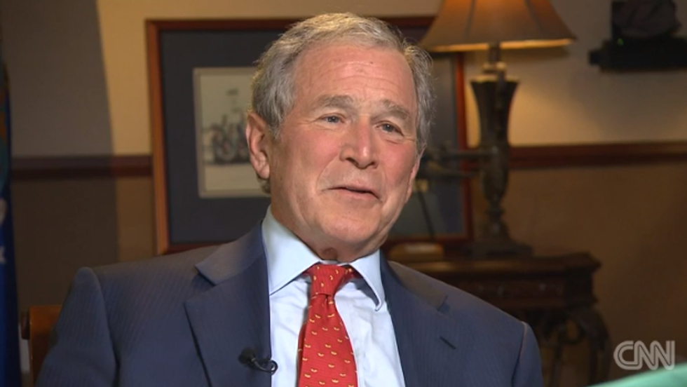 RINO George W. Bush Totally Supports Obama's Goal Of Beating Bad Guys