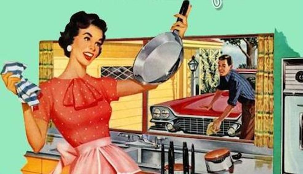 Domestic Diva Lady Is Way Happier Than All You Harpy Feminists Because Her Man Is The Boss Of Her