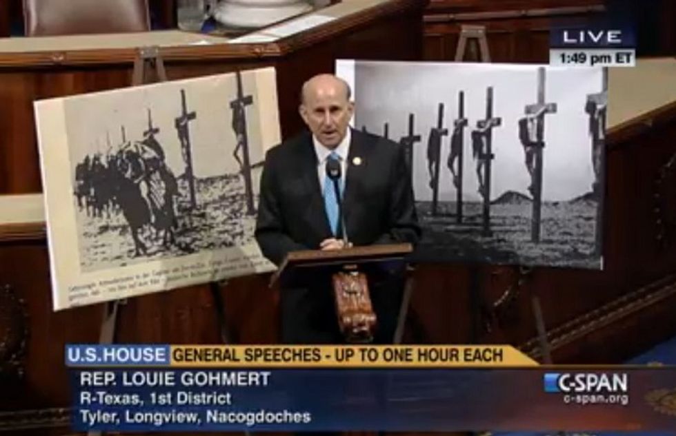 Louie Gohmert Takes His Crucifixion Porn Fetish To The Floor Of The House