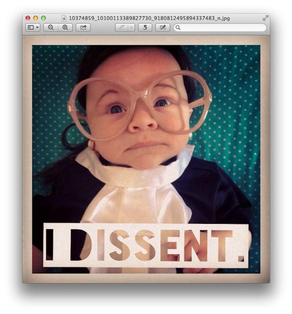 You're Not Going To Top This Halloween Costume: Ruth Baby Ginsburg