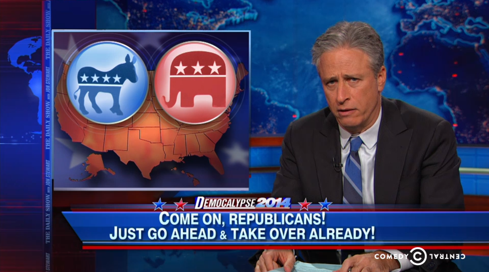 Jon Stewart: Welcome To 'Democalypse 2014: Come On Republicans, Just Go Ahead And Take Over Already'