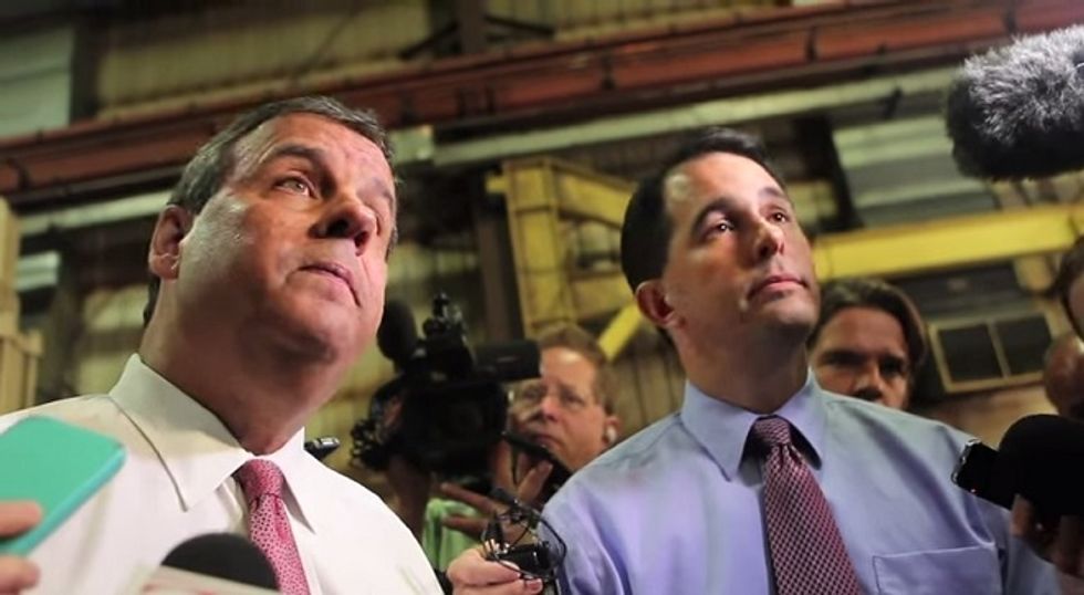 Scott Walker Gets Some Chris Christie All Over Him, On Purpose