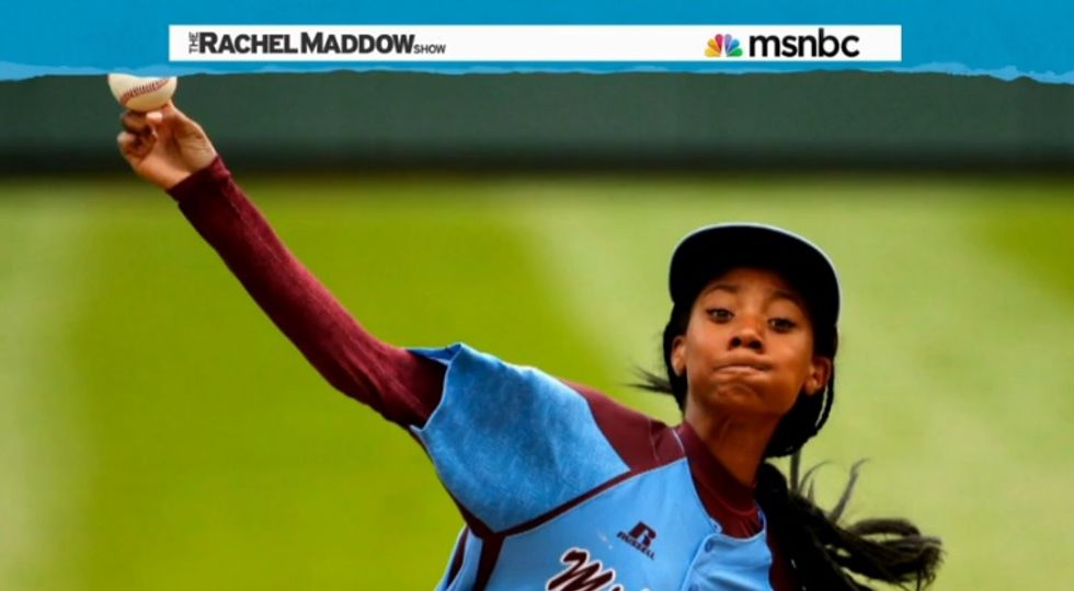 Nice Time! This 13-Year-Old Kick-Ass Baseball Phenom, Plus Rachel Maddow!
