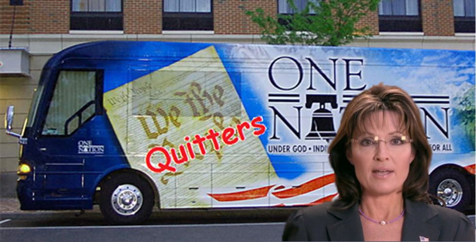 Sarah Palin Just Might Quit A Half-Term Of A Office Again One Day, Hooray!