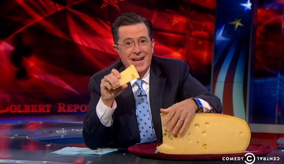 Stephen Colbert Heartlessly Taunts Evil Dictator Kim Jong-Un. With Cheese. (Video)