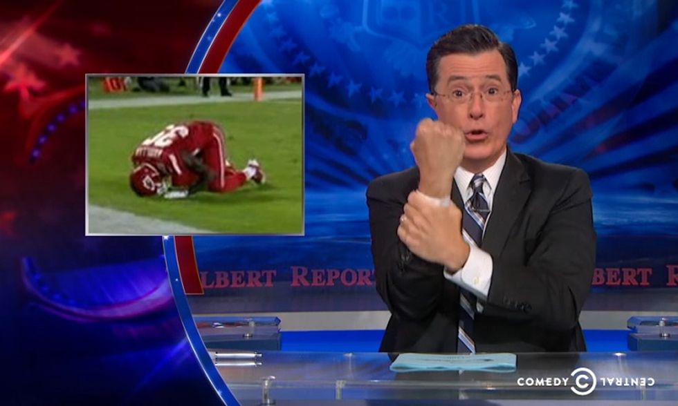 Stephen Colbert Perplexed By This Muslim Sportsball Man And His Exotic Ways (Video)